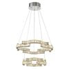 Telbix Jura Modern Pendant Hanging Lamp Light Crystal Stainless Steel Chrome Gloss