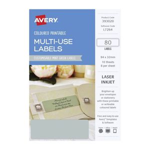 Avery Rectangular Laser Label 80pcs (94x32mm) (Peachy Pink)