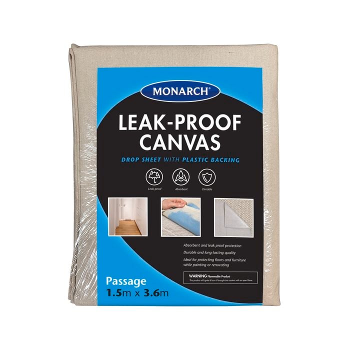 Monarch 1.5 x 3.6m Leak-Proof Canvas Drop Sheet