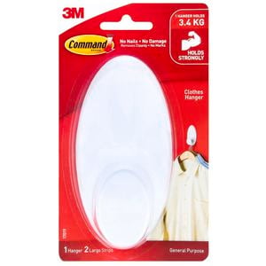 Command White Adhesive Clothes Hanger - 1 Pack