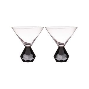 Tempa Zhara Set of 2 Martini Glasses Onyx