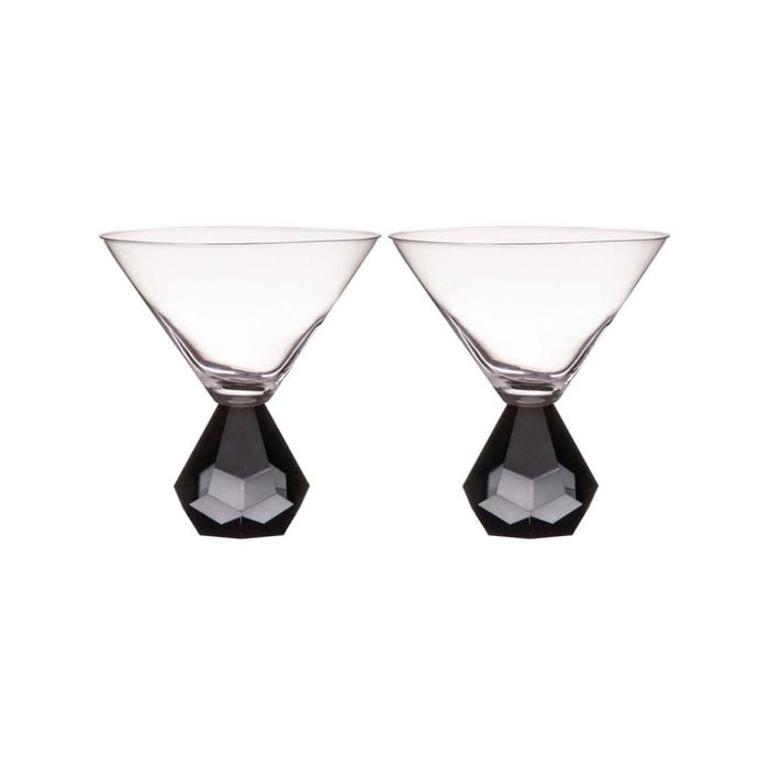Tempa Zhara Set of 2 Martini Glasses Onyx