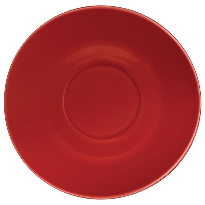 Olympia Saucer Cafe Red 158mm 12 Pack Commercial Tableware Fits Gk073 Gk076
