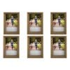 6PK Frankie & Me Window Wooden 4x6'' Picture Frame Home/Office Photo Decor Oak