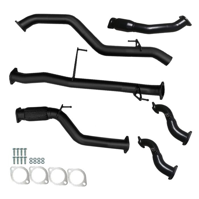 Ignite Exhausts Turbo Back For Holden Rc Colorado 3l 3" Cat & Pipe Black Aluminised Steel