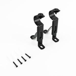 Windoware 25mm Black Adjustable Curtain Bracket - 2 Pack