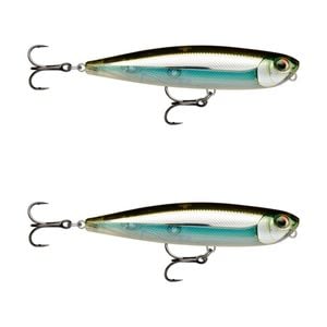 2x Rapala 8.5cm Precision Xtreme Pencil Freshwater Fishing Lures - Moss Black