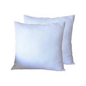 CottonMore 2pcs of 100% Cotton White Chunky Waffle European Covers 65x65cm