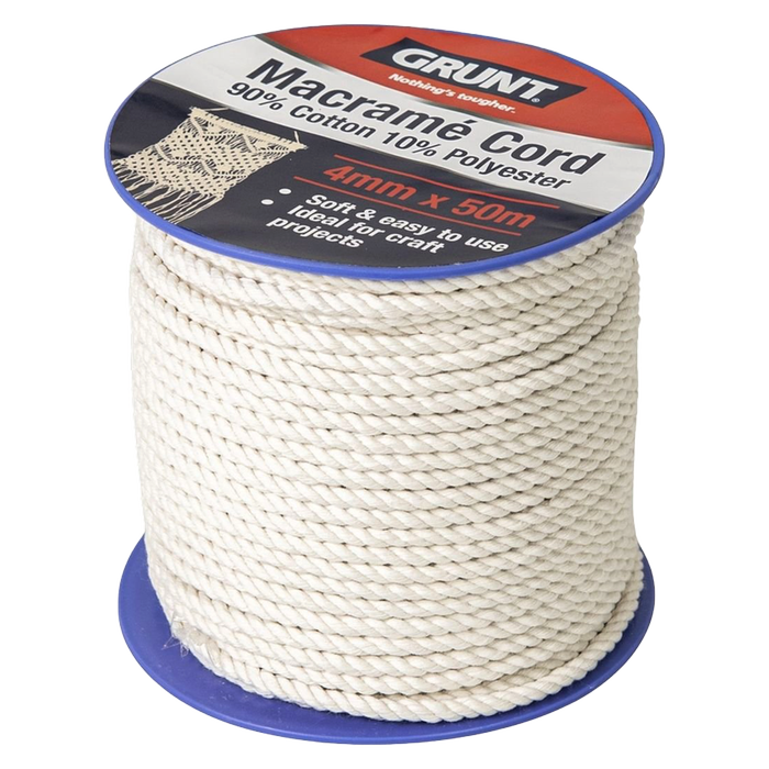 Grunt 4mm x 50m Macrame Cotton Cord