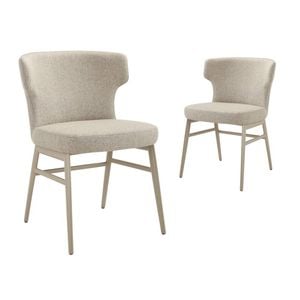Madellene Dining Chairs Pair (Set of Two) Sand and Beige