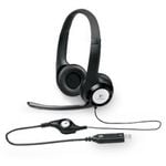 Logitech H390 USB Headset Adjustable,USB,2 Years Noise Cancelling Micophone Headphones In-line Audio Controls