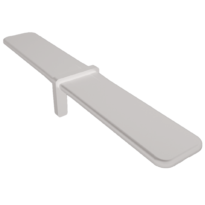 ProtectorAl White Matt Aluminium Friction Fit Handrail Straight Joiner