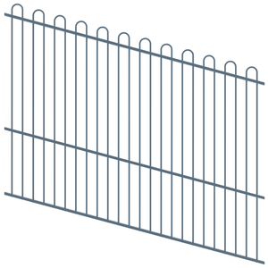 ProtectorAl 1201-2400W x 1800H Deep Ocean Loop Top Pool Fence Panel Raked Up to 15º