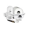 SOGA White Antler Printed Ceramic Dinnerware 28 pce