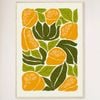 Galrie Vibrant Yellow Bell Pepper Art Print - Abstract Kitchen Wall Decor, Wood Frame, A0 84 x 119cm (33 x 47inch)