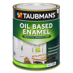 Taubmans 1L White Semi Gloss Oil Based Enamel