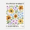 Galrie Stunning Abstract Floral Art Print Flower Market California, Poster Only, A1 60 x 84cm (23 x 33inch)