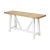 1825 Interiors Iona Console Table Reclaimed Timber Trestle Base Two Tone 150cm
