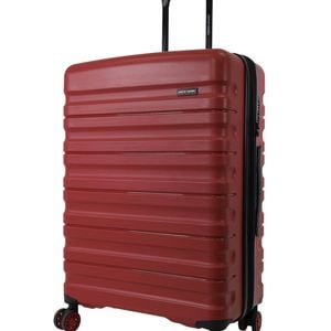 Pierre Cardin 4 Wheel Medium Hard-shell Suitcase Travel Luggage 70cm Red
