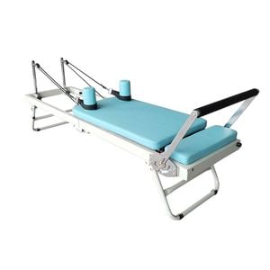 Leaf Living Flexio Multi-purpose Foldable Steel Frame Pilates Reformer Pilates Tables - Blue Home Gym