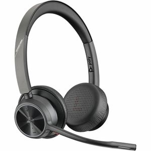 Poly Voyager 4300 Uc 4320 Wireless On-ear, Over-the-head Stereo Headset - Black - Siri, Google Assistant