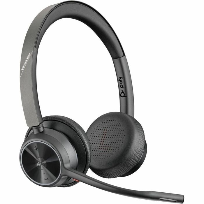 Poly Voyager 4300 Uc 4320 Wireless On-ear, Over-the-head Stereo Headset - Black - Siri, Google Assistant