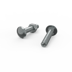 ZENITH M10 x 50mm Zinc Plated Cup Head Bolt and Nut