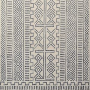 Nile Designer Handmade Wool Rug - 6214 - Ivory/grey - 160x230cm