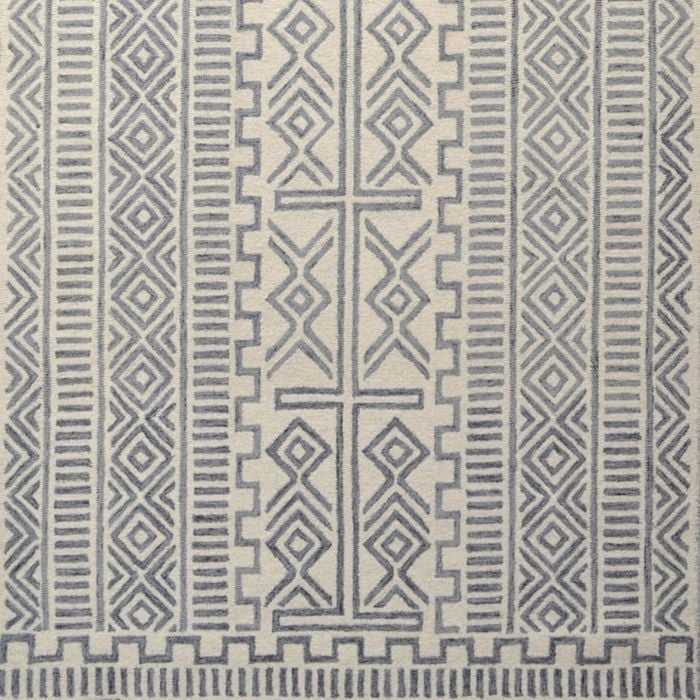 Nile Designer Handmade Wool Rug - 6214 - Ivory/grey - 160x230cm