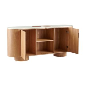 Modern Furniture Silvan Sideboard Buffet Microcement Oak 180x45x80cm