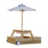 Teamson Kids Outdoor Explorer 2-in-1 Wooden Sandbox + Picnic Table With Accessories