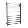 Hotwire 130W 900 x 700mm Brushed Nickel 10 Bar Curved Round Heated Towel Rail with Timer