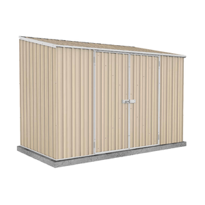 Absco Sheds 3.0 x 1.52 x 2.08m Classic Cream Space Saver Double Door Shed