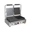 Apuro Double Contact Grill Flat / Ribbed Plates With Timer - Commercial Sandwich Presses (fc386-a)