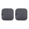 2PK Daily Bake Silicone Square Air Fryer Liner 22cm - Charcoal
