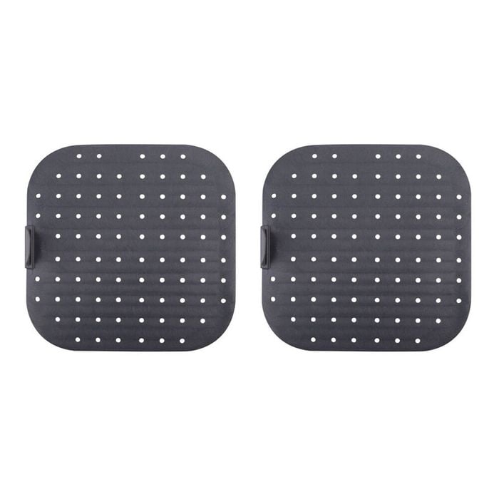 2PK Daily Bake Silicone Square Air Fryer Liner 22cm - Charcoal