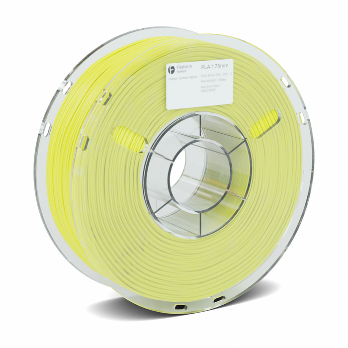 Filaform Naked PLA 3D Printer Filament 1.75mm 1kg Lemon Yellow