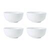4pc Mikasa Chalk Kitchen Porcelain Cereal Bowl Set 14cm White