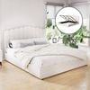 Artiss Boucle Bed Frame King Gas Lift Storage