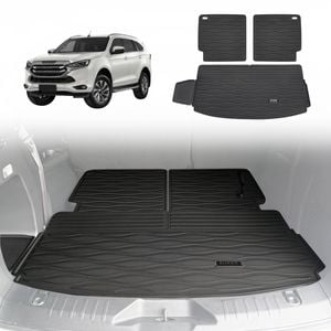 AUSGO Boot Liner for ISUZU MU-X MUX 2021-Onwards 3-Piece Set Cargo Trunk Mat Boot Mat
