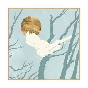 Artey | Silent Hunter II - Framed Canvas - Natural Frame - 64 x 64cm