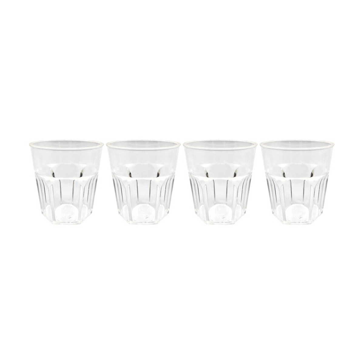 6x 4pc Partyware Reusable Drinking Tumbler Cup Set 210ml Clear ...