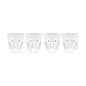 6x 4pc Partyware Reusable Drinking Tumbler Cup Set 210ml Clear