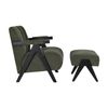 Arbor Fabric Accent Chair Foot Stool Green