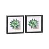 Nicola Spring 10" x 10" Black 3D Box Photo Frames - 8" x 8" Mount - Pack of 2