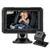 Playpals Baby Car Camera 4.3" Hd 1080p Baby Monitor 360° Rotation Night Vision