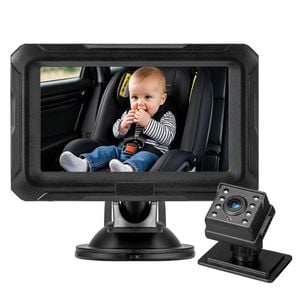 Playpals Baby Car Camera 4.3" Hd 1080p Baby Monitor 360° Rotation Night Vision