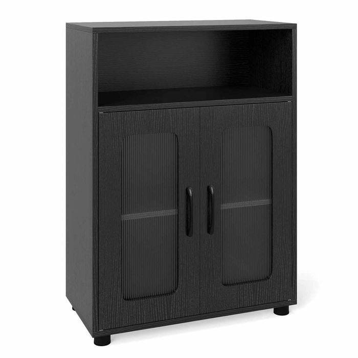 Costway Kitchen Storage Cabinet Cupboard Sideboard Shelf Organizer Black