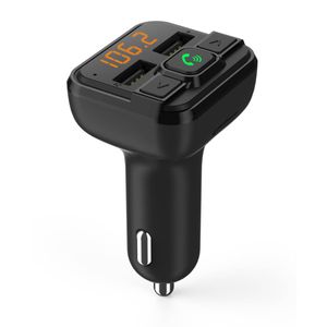 Laser 12V Car Charger Bluetooth to FM Transmitter w /Handsfree Calling/USB Black