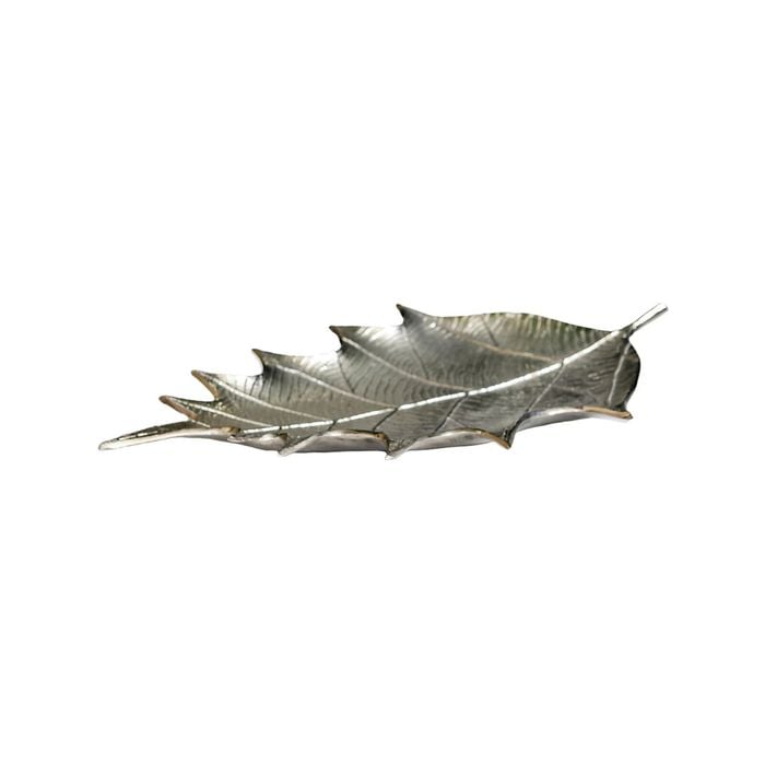 Ssh Collection Oak Large 51cm Long Decorative Leaf - Nickel